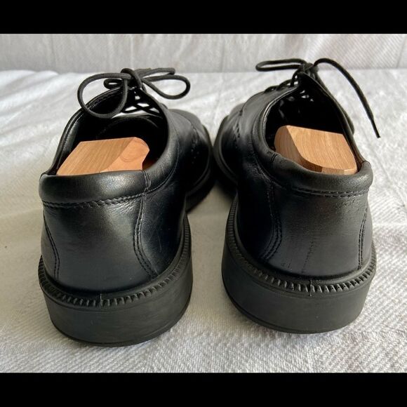 ECCO City Mens Black Leather Apron Square Toe Lace Up Shoes Sz EU 41 US 8 - Picture 10 of 10